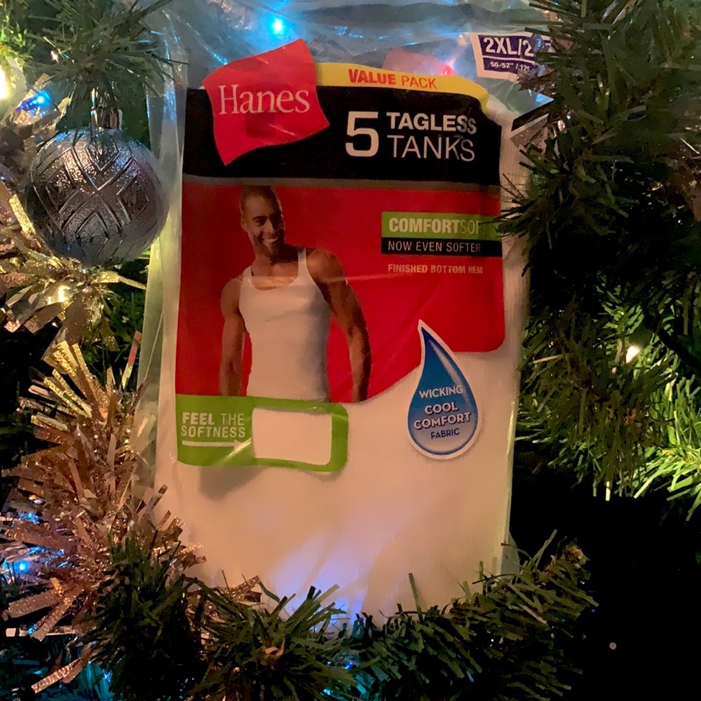 Hanes 2XL WHITE TANKS
